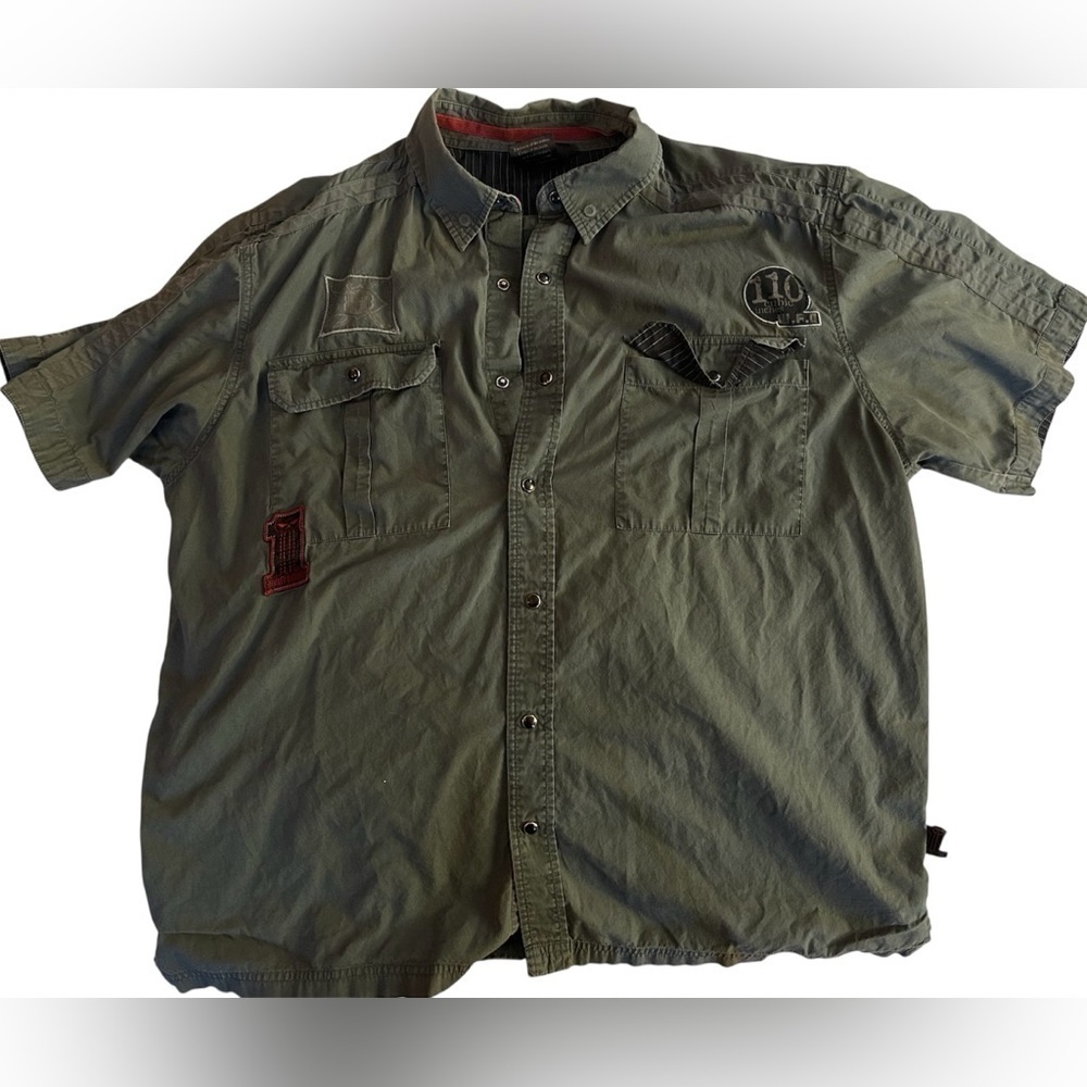 Harley-Davidson Grey Casual Button Down Shirt